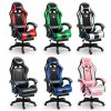 Ergonomic Gaming Chair with Footrest