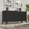 Steel TV Stand with Storage Cabinets-001