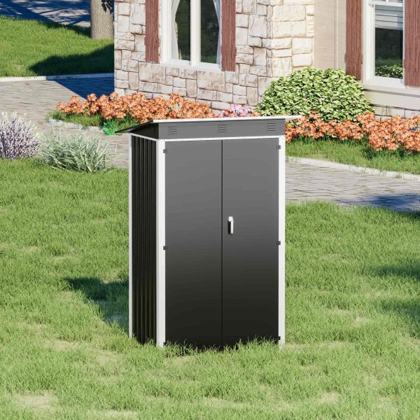 Outdoor Steel Garden Shed with Double Doors