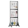 Grid Wall Storage Rack with Wheels