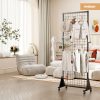 Grid Wall Storage Rack with Wheels