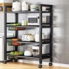 Steel Kitchen Rack with Baskets & Wheels