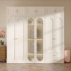 Modern Metal Wardrobe – Glass or Steel Doors