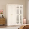 Modern Metal Wardrobe – Glass or Steel Doors