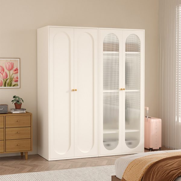 Modern Metal Wardrobe – Glass or Steel Doors