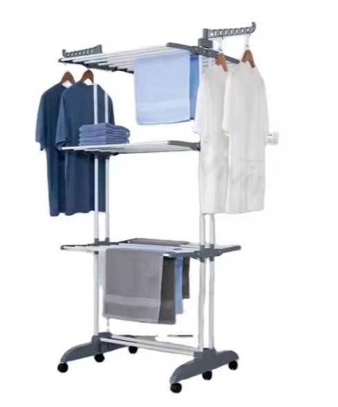 3-Tier Rolling Clothes Drying Rack