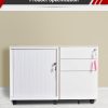 Steel Mobile Pedestal Cabinet with Sliding Door and 3 Drawers