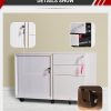Steel Mobile Pedestal Cabinet with Sliding Door and 3 Drawers