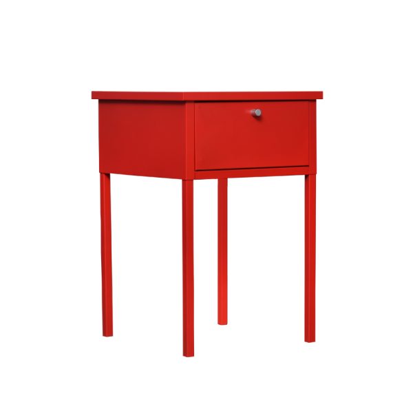 Metal Nightstand with Drawer
