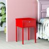 Metal Nightstand with Drawer