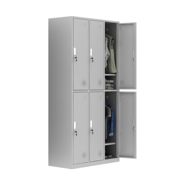 6-Door Steel Locker with Key-002