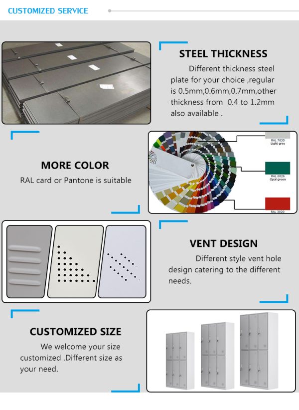 6-Door Steel Locker with Key-002