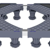 Plastic Washing Machine Base with Wheels-001