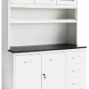 Steel Kitchen Cabinet with Glass Doors