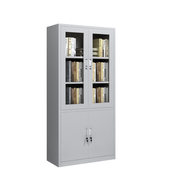2-Door Grey Steel Office Filing Cabinet