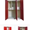 3-Door Steel Wardrobe with Mirror and Drawers