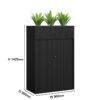 Planter File Cabinet with Sliding Doors