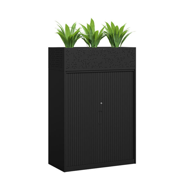 Planter File Cabinet with Sliding Doors