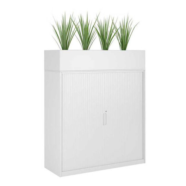 Planter File Cabinet with Sliding Doors