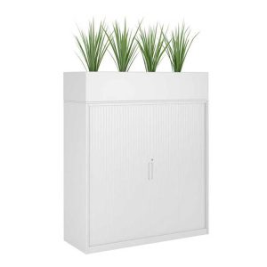 Planter File Cabinet with Sliding Doors