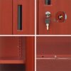 Wood Grain File Cabinet with Lock