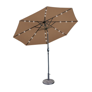 2.7M Solar Patio Umbrella with Lights