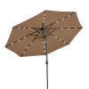 2.7M Solar Patio Umbrella with Lights