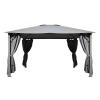 3x4m Outdoor Gazebo with Curtain
