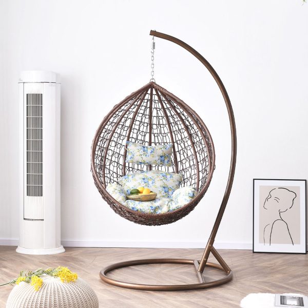 Rattan Egg Swing Chair with Stand