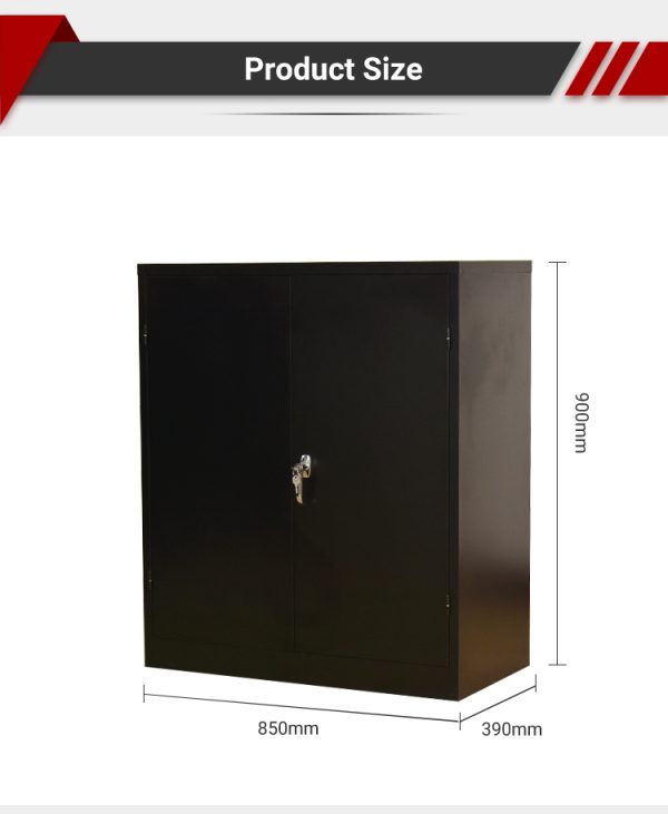 2-Tier Steel File Cabinet with Lock