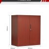 Wood Grain File Cabinet with Lock