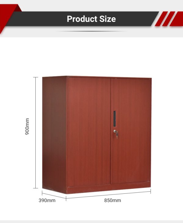 Wood Grain File Cabinet with Lock