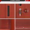 Wood Grain File Cabinet with Lock