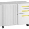 Steel Mobile Cabinet with Rolling Shutter and Drawers
