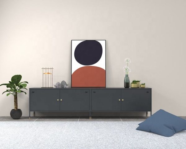 Modern Steel TV Cabinet for Living Room