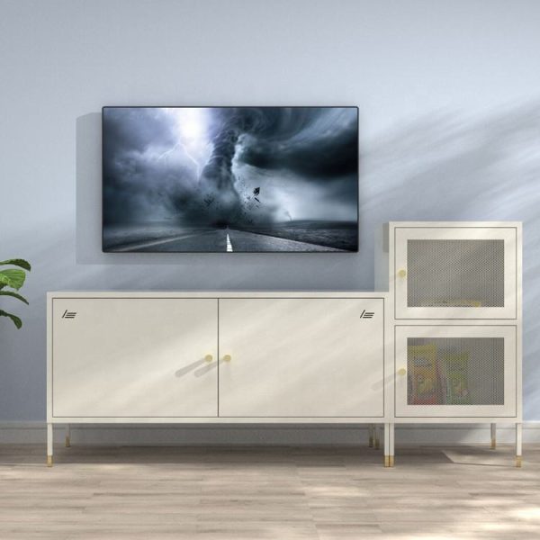Modern Steel TV Cabinet for Living Room