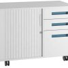 Steel Mobile Cabinet with Rolling Shutter and Drawers