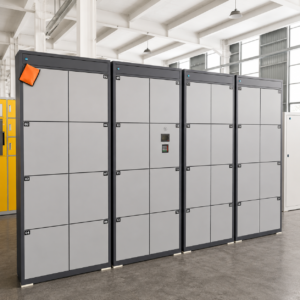 Smart electronic lock storage lockers with a self-service system; supports QR code and POS payments; 4G and Wi-Fi connectivity.