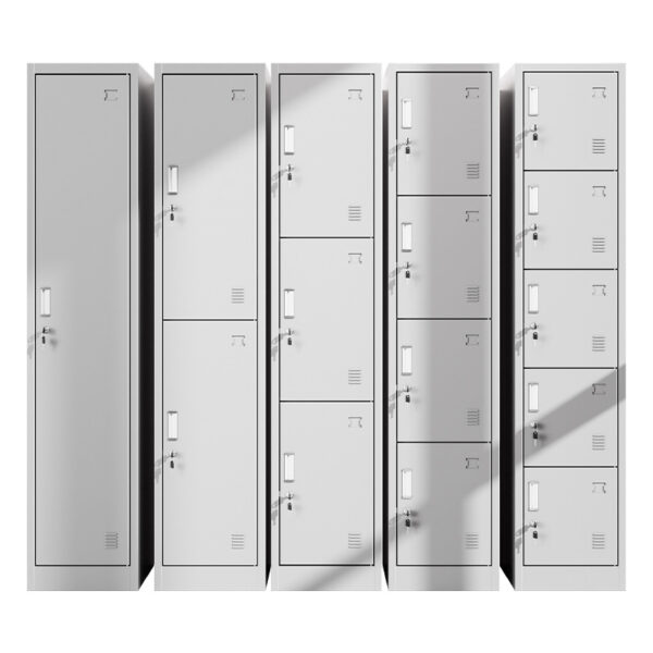 1–5 Door Steel Locker Cabinet for School Office Factory and Gym