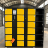 24-compartment smart electronic locker supporting 4G and Wi-Fi for remote control; customizable dimensions and colors.