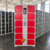 24-compartment smart electronic locker supporting 4G and Wi-Fi for remote control; customizable dimensions and colors.