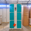 Smart lockers, 6-Door Steel Locker support access via PIN, facial recognition, and fingerprint, suitable for supermarkets, shopping malls, and gyms