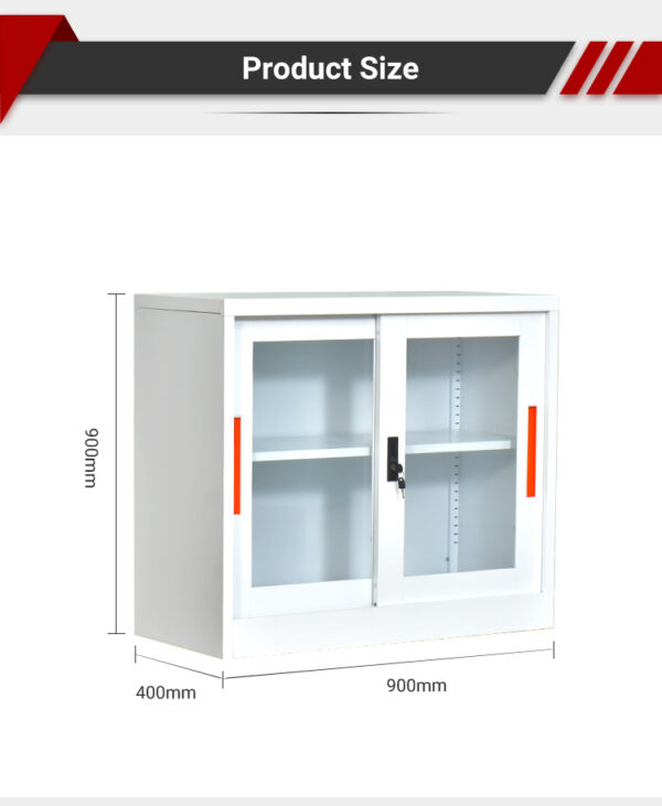 Sliding-door filing cabinet (low unit)