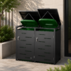 Outdoor Metal Garbage Bin Storage Cabinet