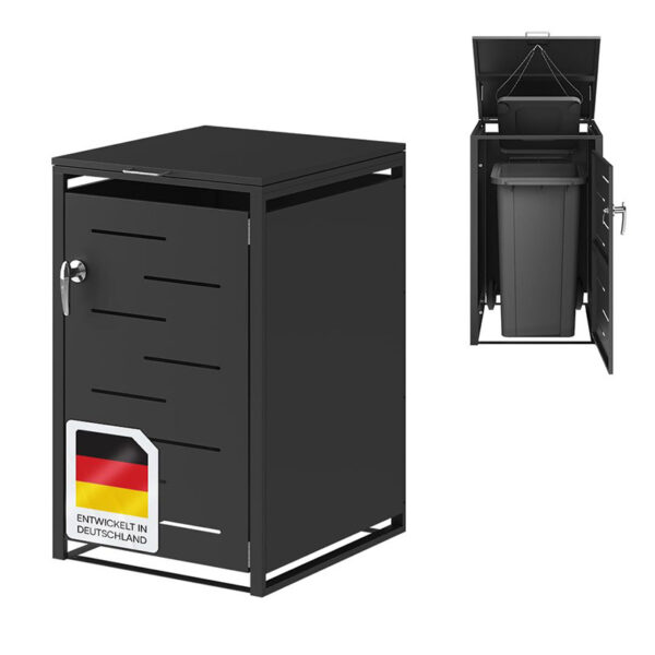 Outdoor Metal Garbage Bin Storage Cabinet